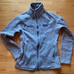 Patagonia womens better sweater fleece grey jacket in “birch white”
